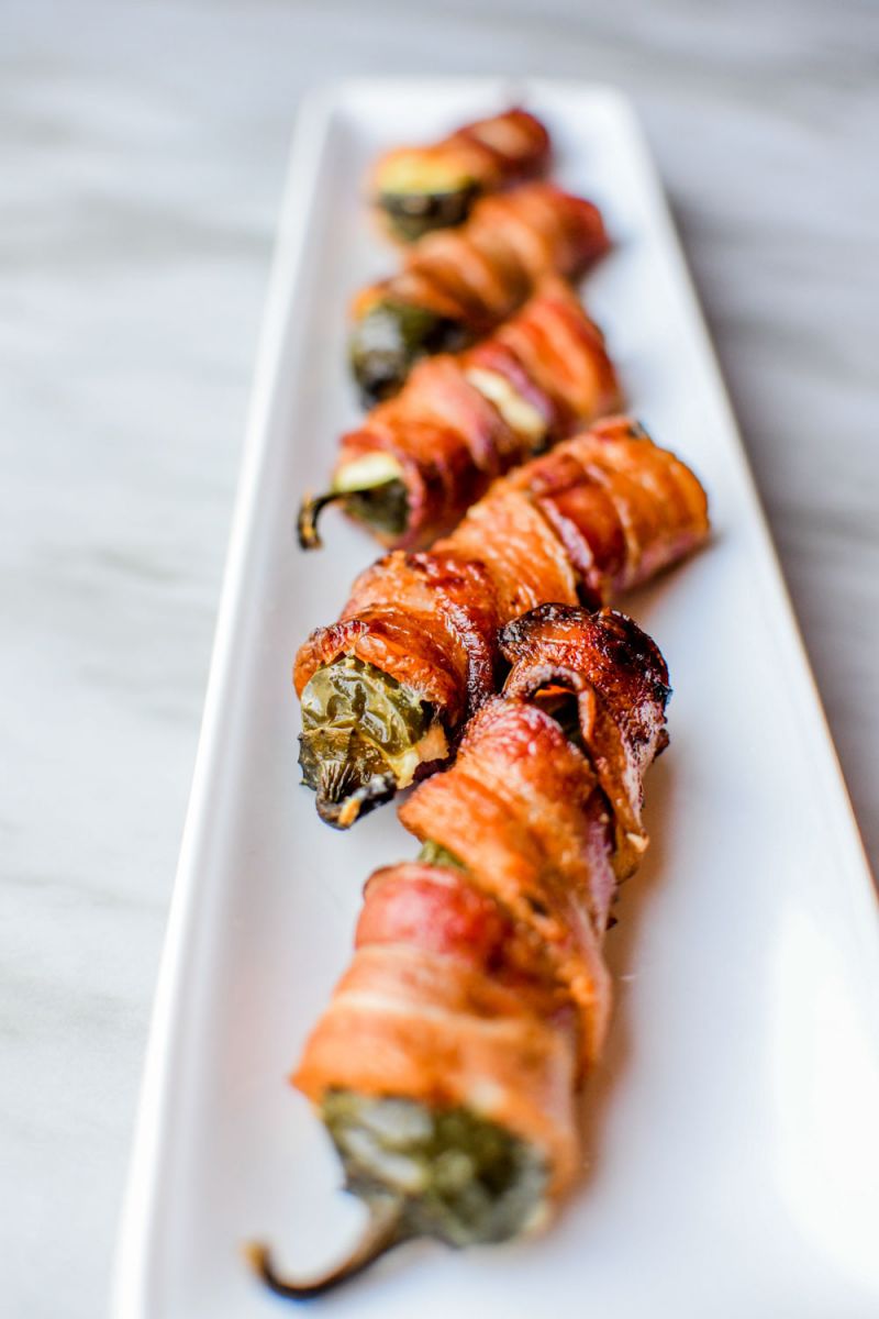 Bacon wrapped jalepeno poppers