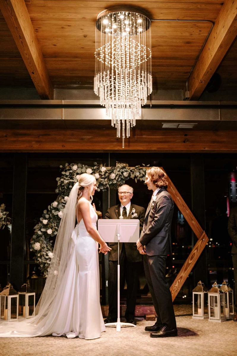 bride and groom during ceremony 