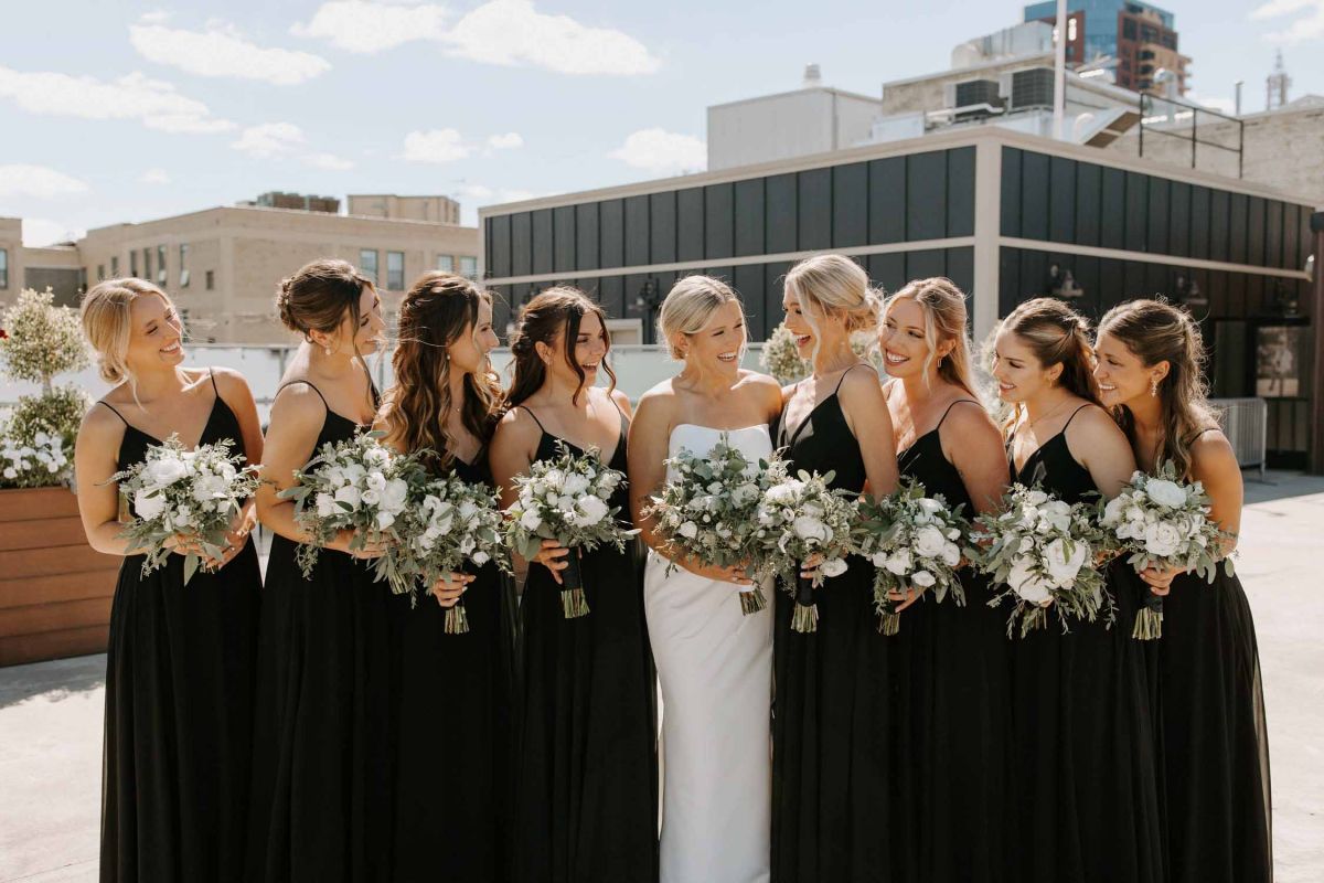 bride and bridesmaids
