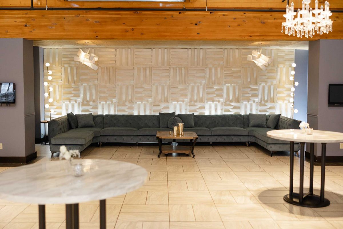 Sofa in bar area at A'BULAE