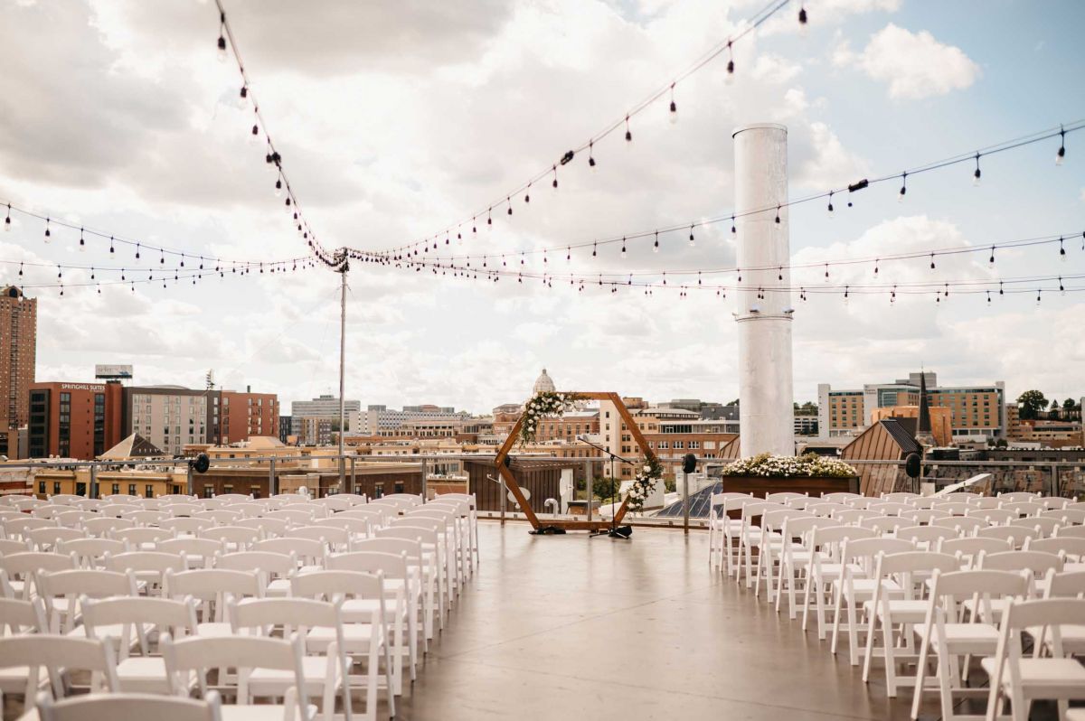 ceremony set-up rooftop