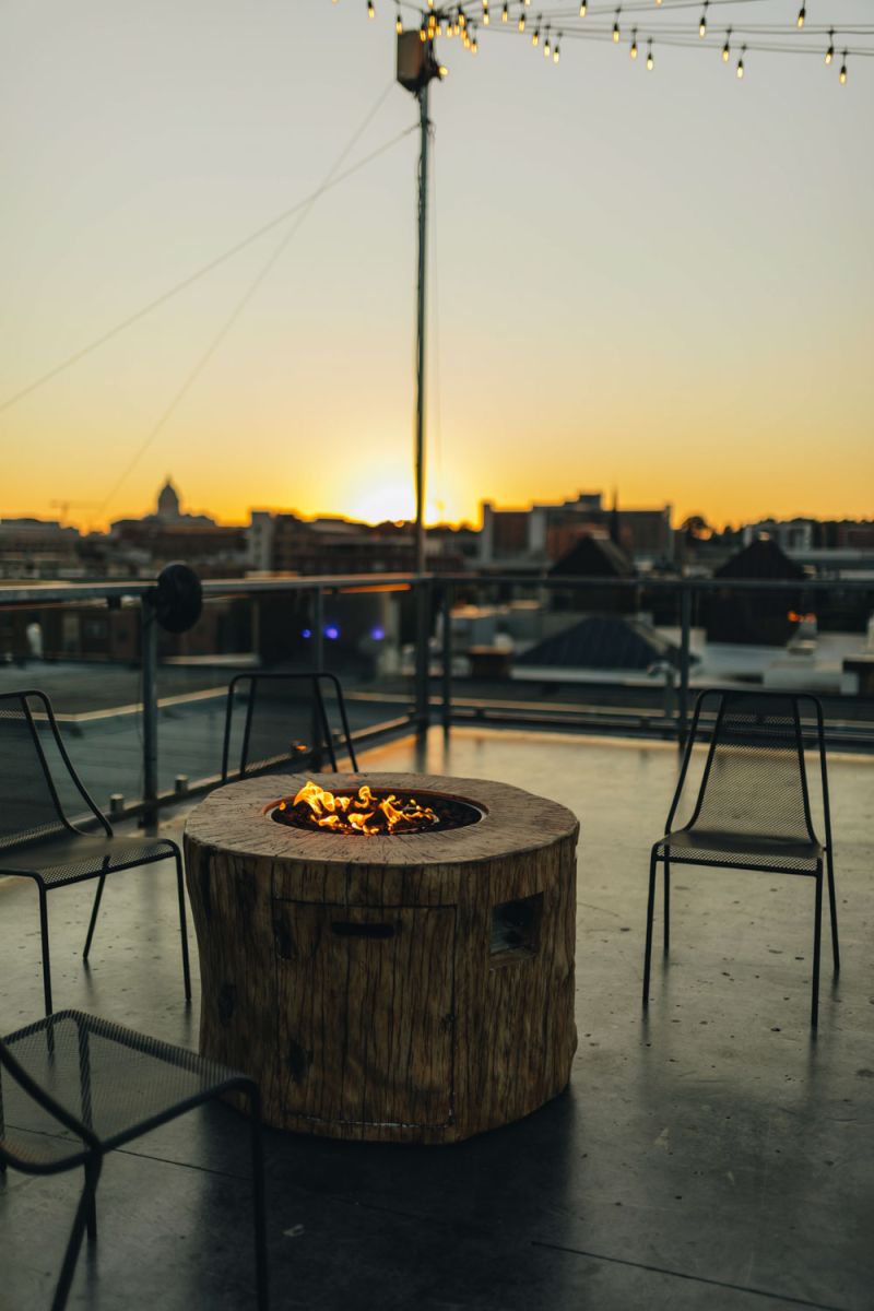 Firepit on rooftop
